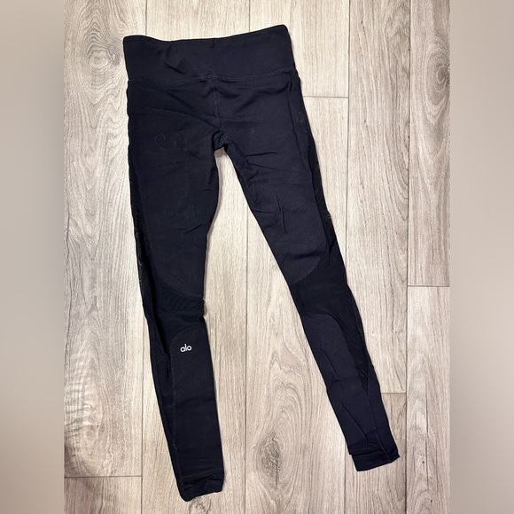 ALO LEGGINGS - 2 pairs - mesh legging - 28” over the heel, 23” - black - Picture 1 of 6